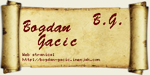 Bogdan Gačić vizit kartica